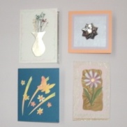 Four handcrafted cards